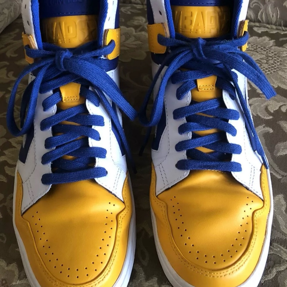 Rare Converse Cons Weapon Pro Go Dubs Leather Warriors Custom made Men Size 13 - Picture 7 of 15